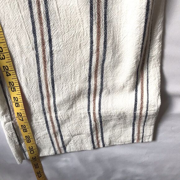 JOLT Womens Cream Stripe Wide Leg Linen Blend Pull On Tie Pants Sz S Boho Chic - Picture 6 of 10